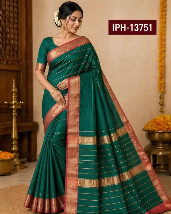 Maheshwari, Pure Cotton Silk , Handloom Saree