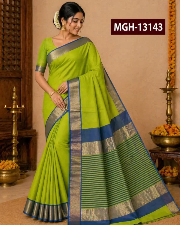 Maheshwari, Pure Cotton Silk , Handloom Saree
