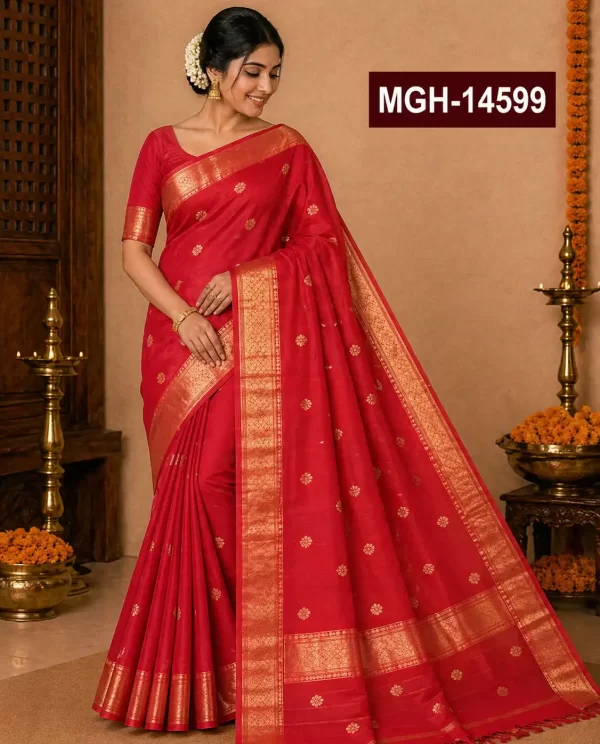 Maheshwari, Pure Cotton Silk , Handloom Saree
