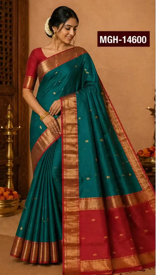 Maheshwari, Pure Cotton Silk , Handloom Saree