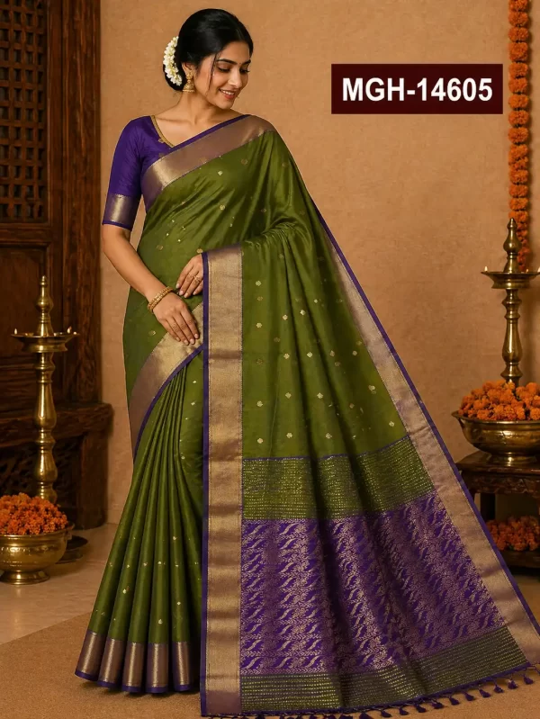 Maheshwari, Pure Cotton Silk , Handloom Saree