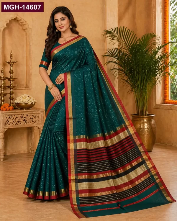 Maheshwari, Pure Cotton Silk , Handloom Saree