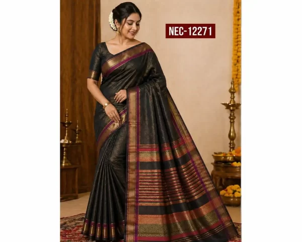 Maheshwari, Pure Cotton Silk , Handloom Saree