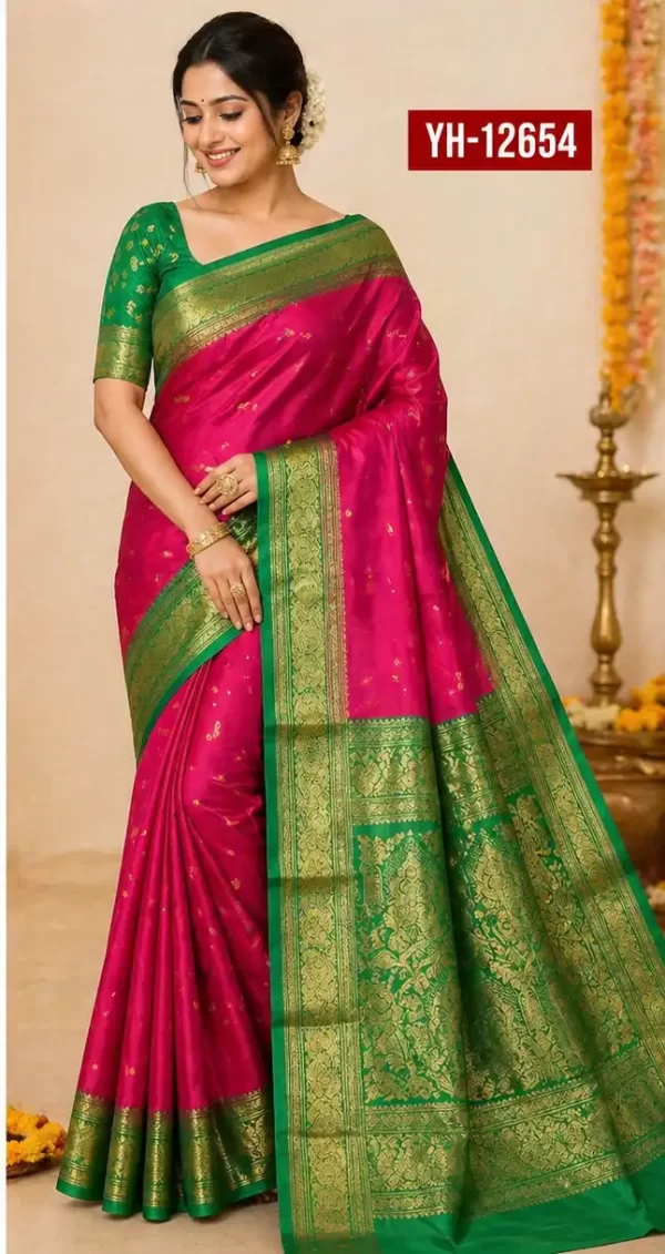 Kanjiwaram , Pure Silk , Handloom Saree